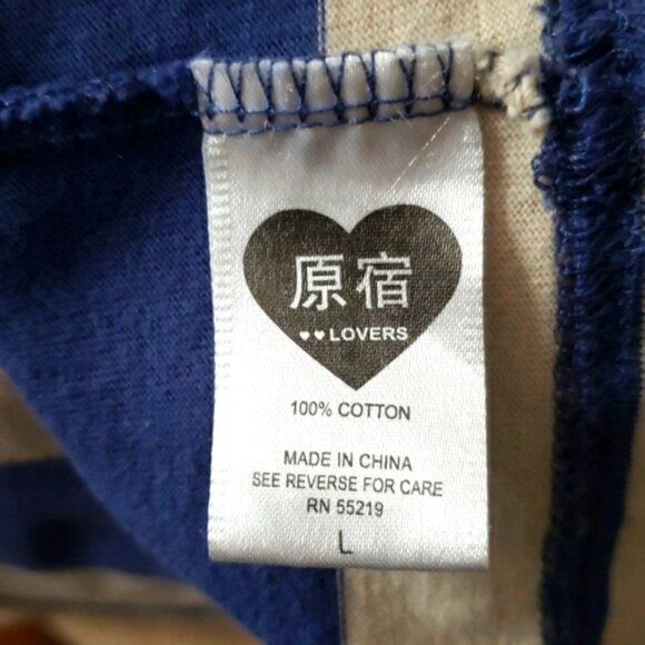 Rare Vintage Y2K Harajuku Lovers Nautical Striped Low Rise Skirt Size Large - Picture 11 of 14